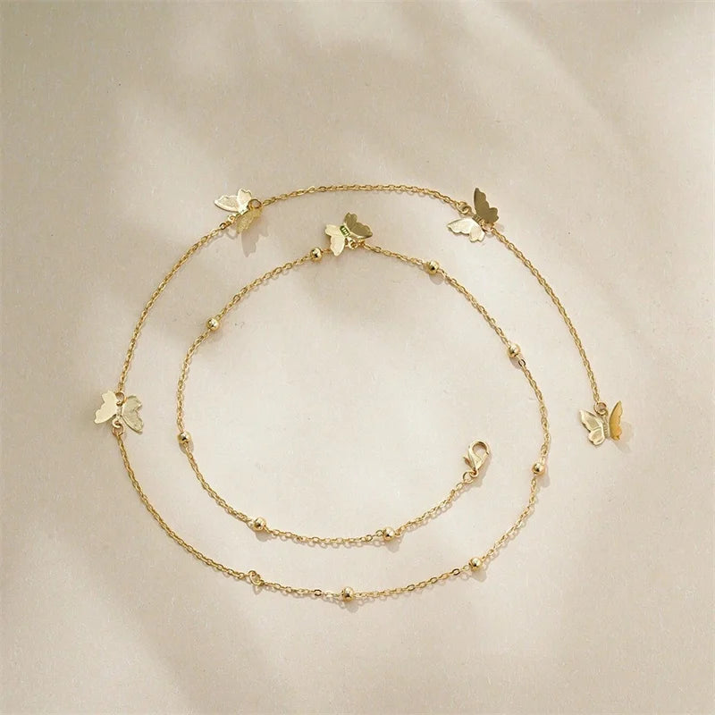 New Butterfly Back Drop Chain Necklace for Women Elegant Long Backless Tassel Necklace Wedding Beach Party Vacation Jewelry
