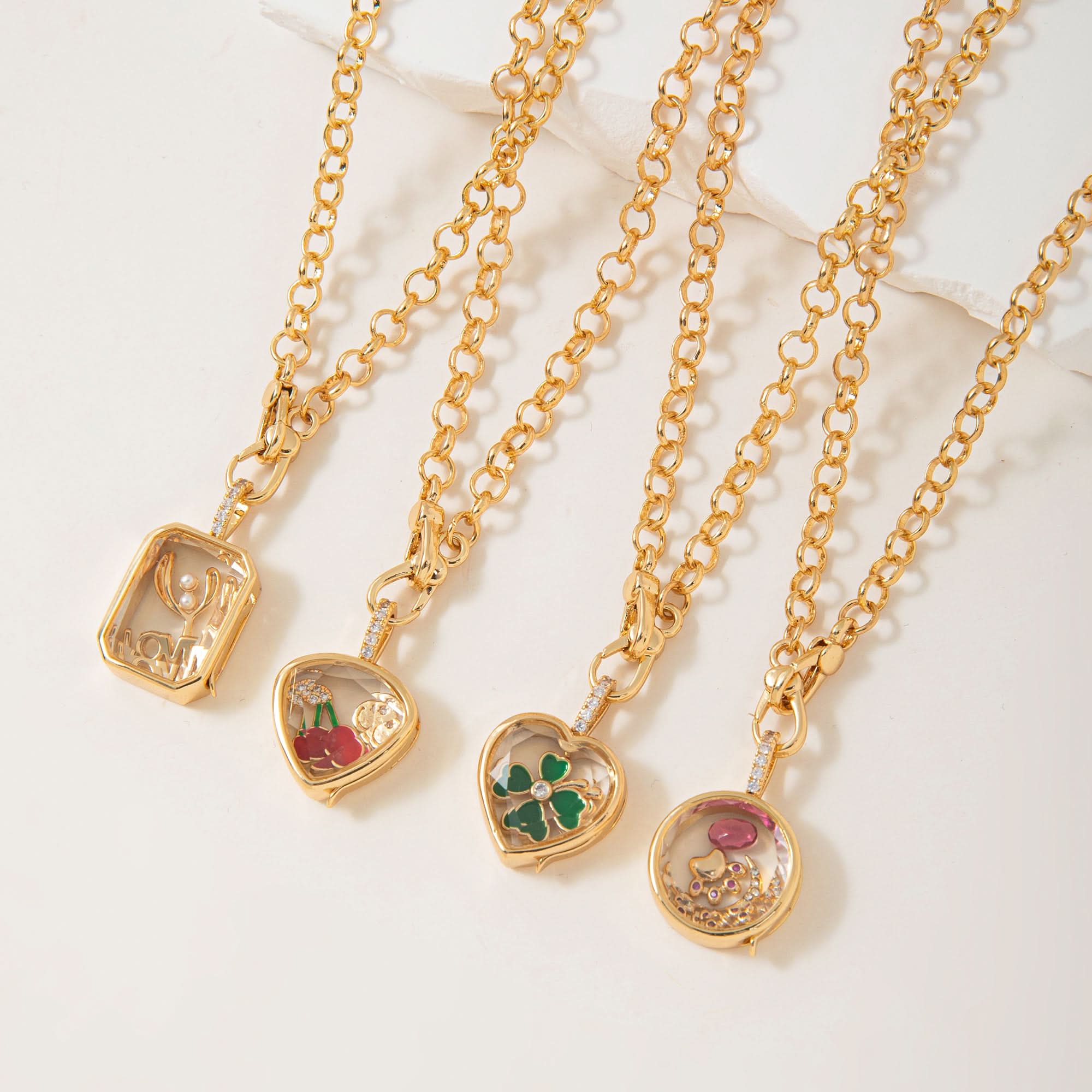 Locket Necklace And Charms