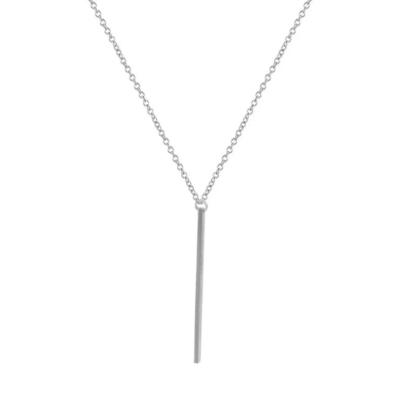 New 60Cm Pure 925 Sterling Silver Long Necklace Curb O-Chain Choker Pendant Bar Shaped Necklaces Women Girls Gift Fine Jewelry