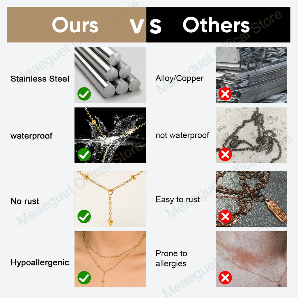 Stainless Steel Lariat Necklace Gold Plated, Dainty Long Necklace Laryered Necklaces for Women Girls, Y Shape Drop Pendant