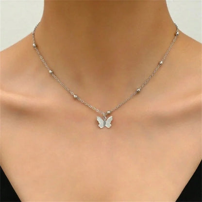 New Butterfly Back Drop Chain Necklace for Women Elegant Long Backless Tassel Necklace Wedding Beach Party Vacation Jewelry