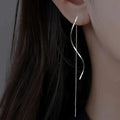 Simple Versatile Women Long Tassel Earrings with Fashionable Long Chain Design for Parties Weddings Gifts for Women