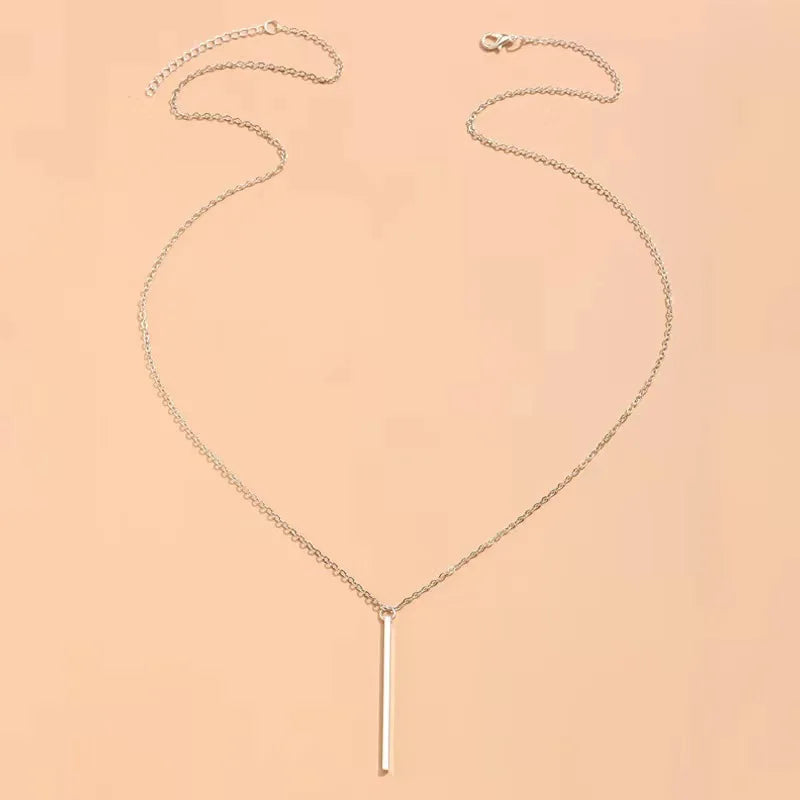 New 60Cm Pure 925 Sterling Silver Long Necklace Curb O-Chain Choker Pendant Bar Shaped Necklaces Women Girls Gift Fine Jewelry