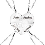 Personalized Heart Puzzle Necklace